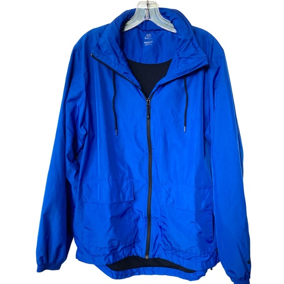 Nike Sportswear Men’s Large royal blue windbreaker in good preowned condition - Picture 1 of 11